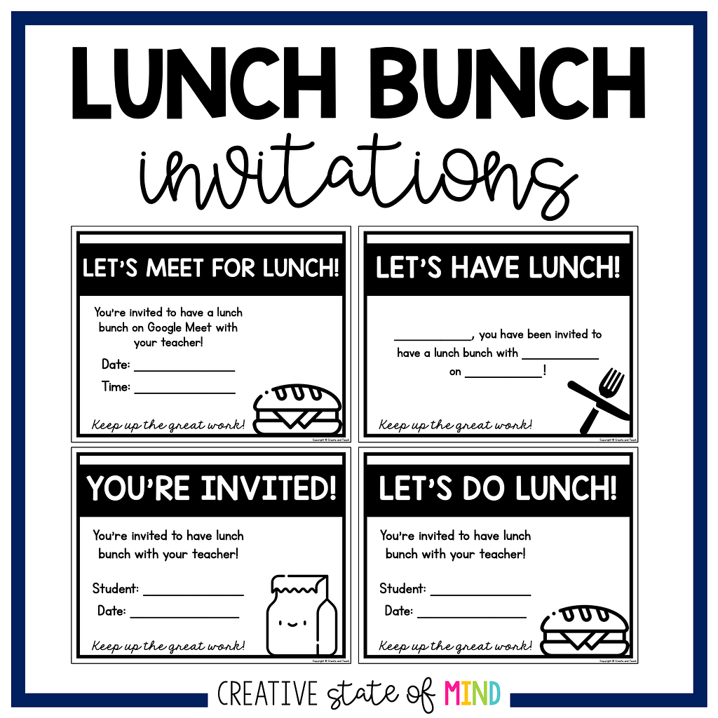 Editable Lunch Bunch Invitations – Creative State of Mind